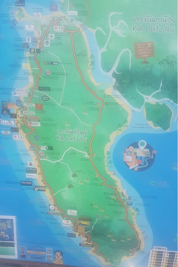 IMAGE: Mapa ostrova Koh Lanta Yai